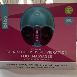 Bliss Spa to Go Shiatsu Foot Massager - Pink and Black